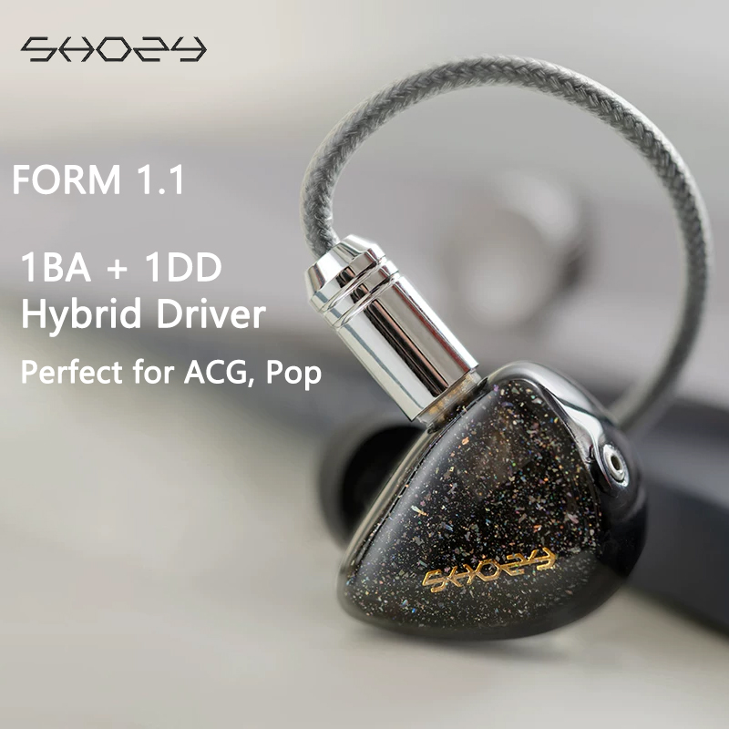 Audio Music Technology - Écouteurs intra-auriculaires hybrides filaires HiFi Shozy