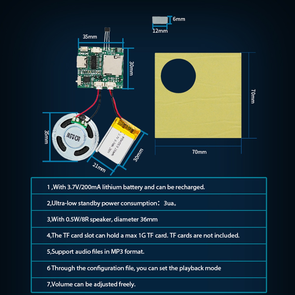 Module enregistreur sonore pro - Audio Music To Download avis et prix